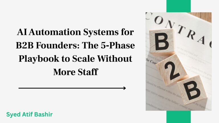 AI Automation Systems for B2B Founders The 5‑Phase Playbook to Scale Without More Staff